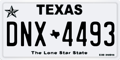 TX license plate DNX4493