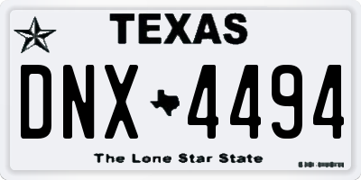 TX license plate DNX4494