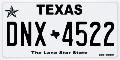 TX license plate DNX4522
