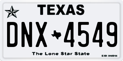 TX license plate DNX4549