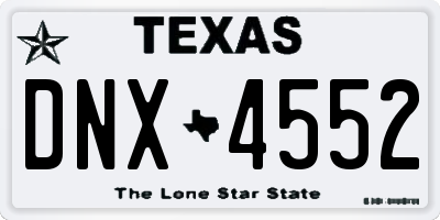 TX license plate DNX4552