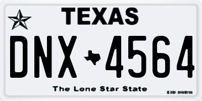 TX license plate DNX4564
