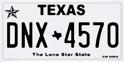 TX license plate DNX4570