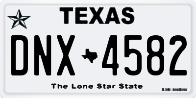 TX license plate DNX4582