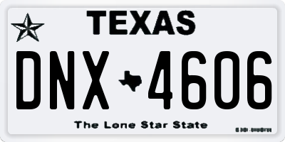 TX license plate DNX4606