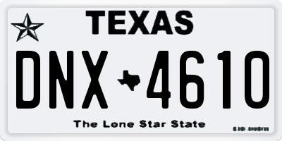 TX license plate DNX4610