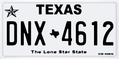 TX license plate DNX4612