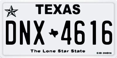 TX license plate DNX4616