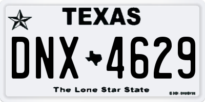 TX license plate DNX4629