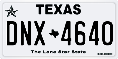 TX license plate DNX4640