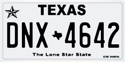 TX license plate DNX4642