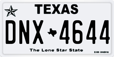 TX license plate DNX4644