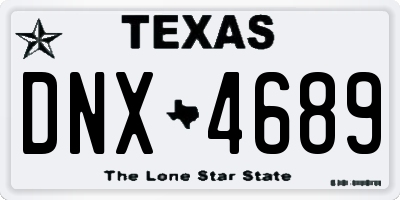 TX license plate DNX4689
