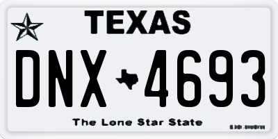 TX license plate DNX4693