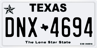 TX license plate DNX4694