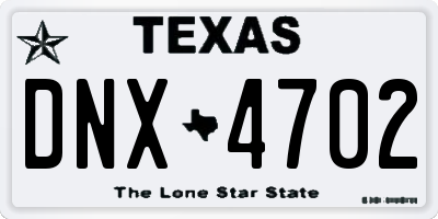 TX license plate DNX4702
