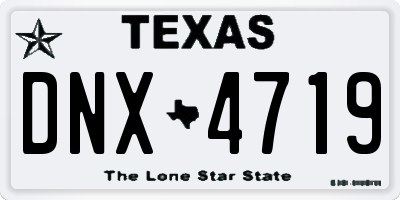 TX license plate DNX4719
