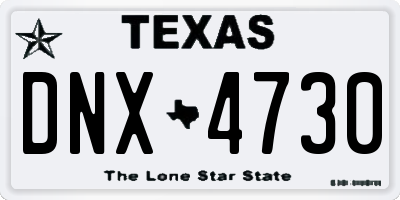 TX license plate DNX4730