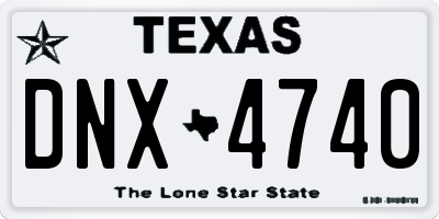 TX license plate DNX4740