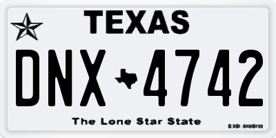 TX license plate DNX4742