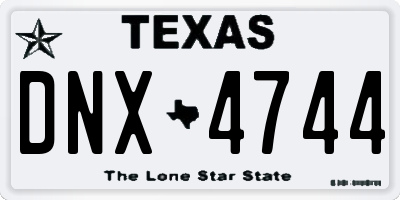 TX license plate DNX4744