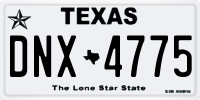 TX license plate DNX4775