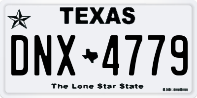 TX license plate DNX4779