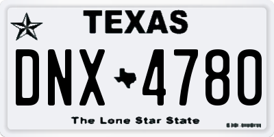 TX license plate DNX4780