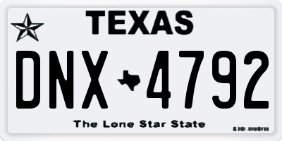 TX license plate DNX4792