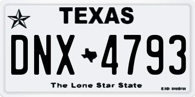 TX license plate DNX4793