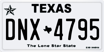 TX license plate DNX4795