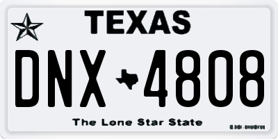 TX license plate DNX4808