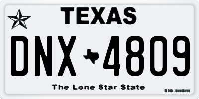 TX license plate DNX4809
