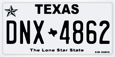 TX license plate DNX4862