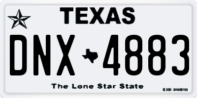 TX license plate DNX4883