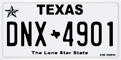 TX license plate DNX4901