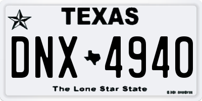 TX license plate DNX4940