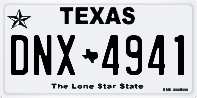 TX license plate DNX4941