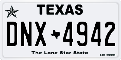 TX license plate DNX4942