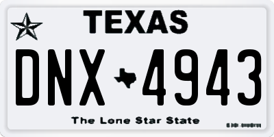 TX license plate DNX4943