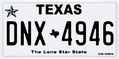 TX license plate DNX4946