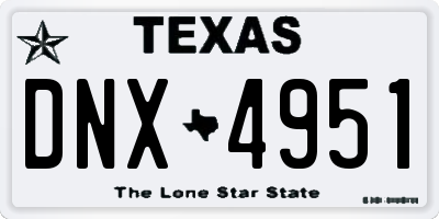 TX license plate DNX4951