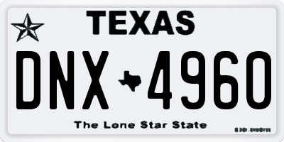 TX license plate DNX4960