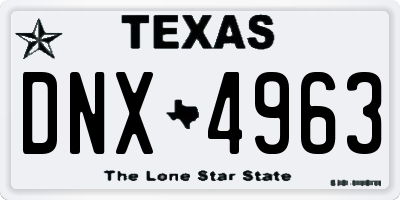TX license plate DNX4963