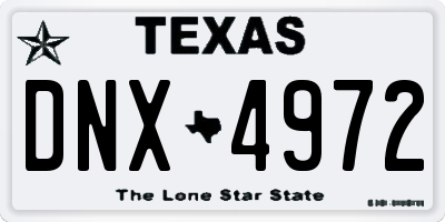 TX license plate DNX4972