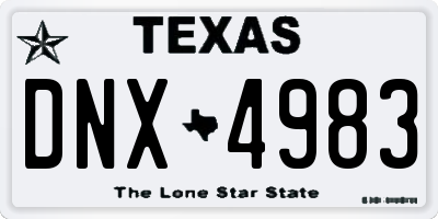 TX license plate DNX4983