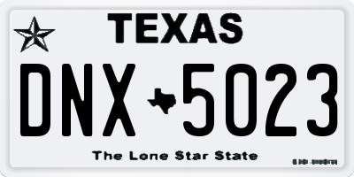 TX license plate DNX5023