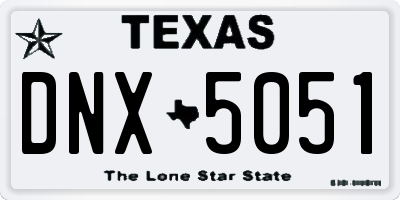 TX license plate DNX5051