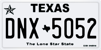 TX license plate DNX5052