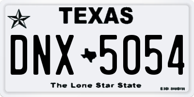 TX license plate DNX5054